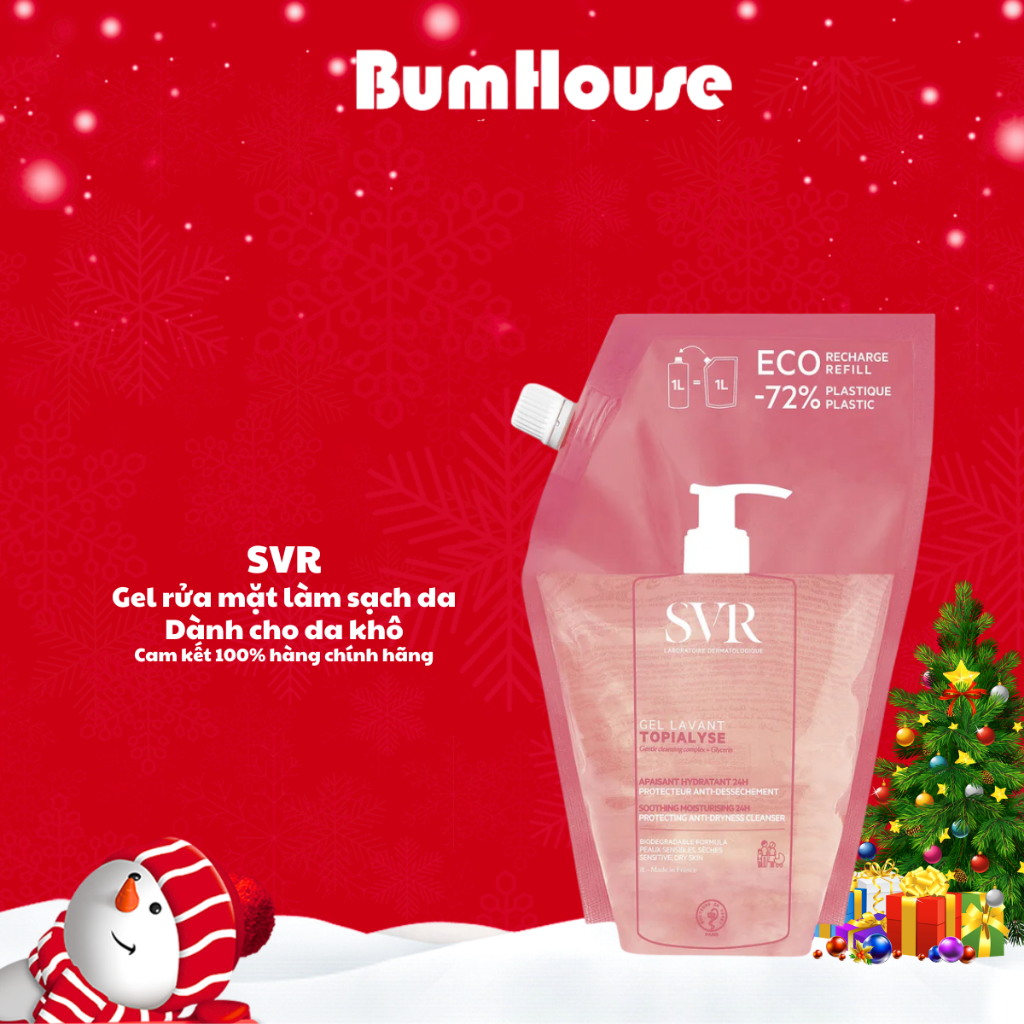 [HÀNG CTY] Túi Refill Gel Rửa Mặt SVR Topialyse Gel Lavant Cho Da Khô, Nhạy Cảm 1000ml