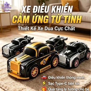 ⚡ Xe Điều Khiển Cảm Ứng Sạc Type-C Nhanh Chóng | Chạy Mượt Mà Phản Hồi Nhanh, Chất Liệu ABS Cao Cấp, Kích Thước 13x8×6cm