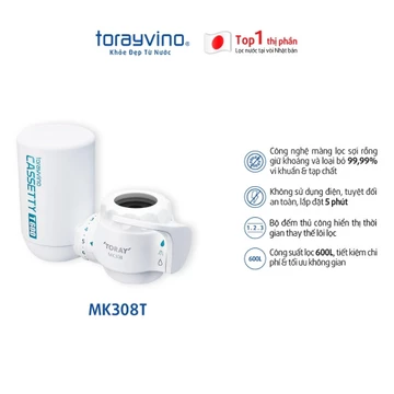 [HT] Máy lọc nước tại vòi Torayvino MK308T chuyên dùng nấu ăn - Lọc 7 tạp chất nước sôi không loại bỏ được