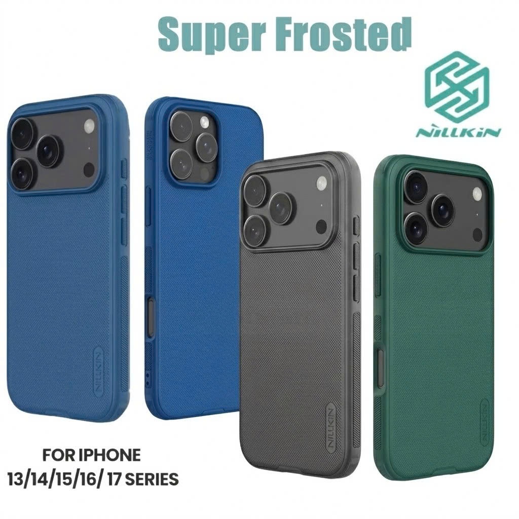 [Chính Hãng] Ốp Lưng Nillkin Super Frosted Shield Pro Cho iPhone 15/16/17 ProMax - Lưng Cứng Nhám Viền Dẻo Chống Bám Vân