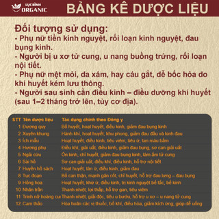 Trà Nữ Đan - Ankhangorganic - 11 vị thảo mộc điều kinh Cân Bằng Cơ Thể ôn định theo chu kỳ - Bich 30 túi lọc