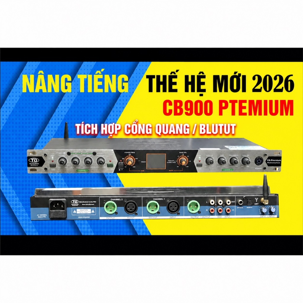 Nâng Tiếng Âm Thanh  CB900 Premium, Bass, Treble, Âm Sắc Chắc Sáng, Bluetooth