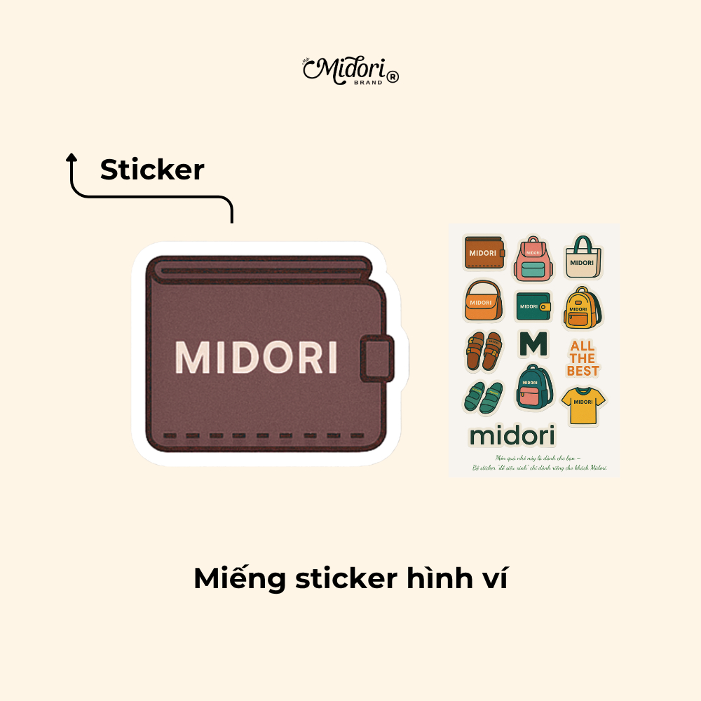 STICKER TÚI NỮ DỄ THƯƠNG NHIỀU MÀU | MIDORI