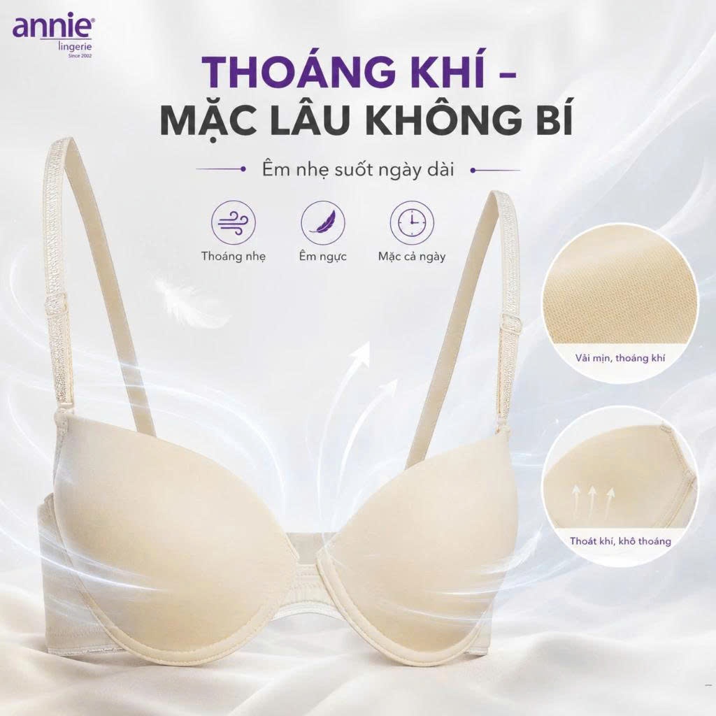 Áo Ngực Cao Cấp Mút Vừa Cub B annie Bra8131B Tạo Rãnh, Nâng Ngực Vừa, Xẻ V Sâu Gợi Cảm,Quyến Rũ