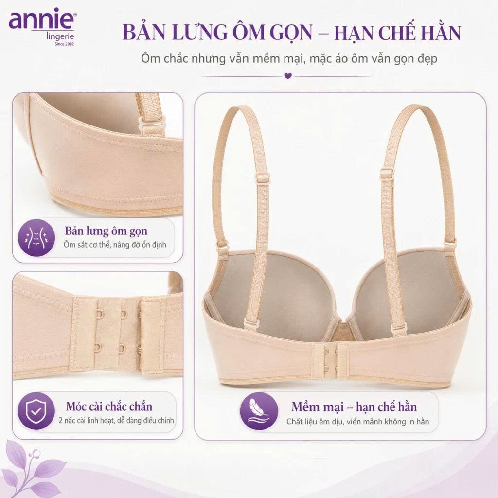 Áo Ngực Cao Cấp Mút Vừa Cub B annie Bra8131B Tạo Rãnh, Nâng Ngực Vừa, Xẻ V Sâu Gợi Cảm,Quyến Rũ