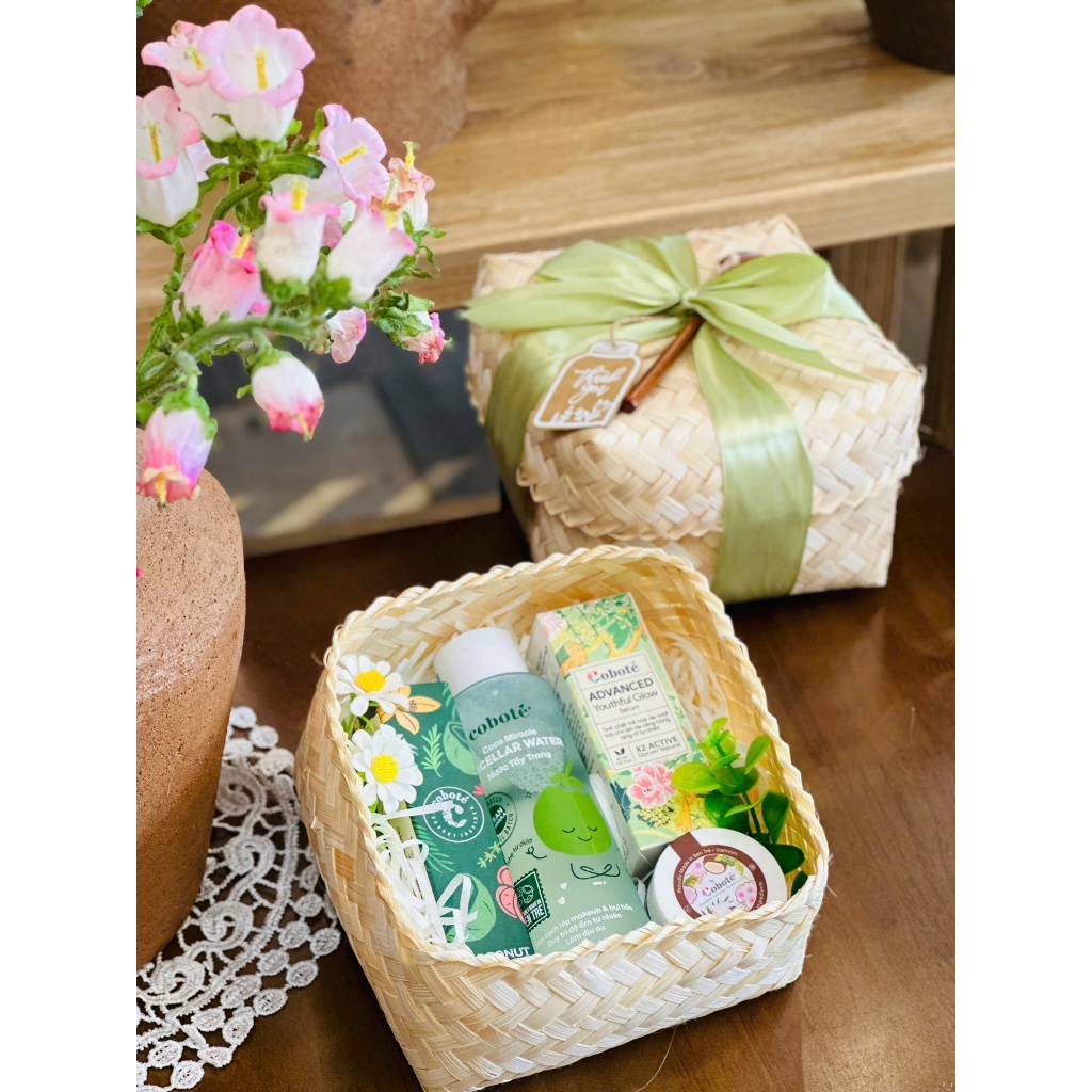 Set Quà Tặng Cho Nữ Cobote | Chăm Sóc Da Thiên Nhiên - Nước Tẩy Trang & Serum Thiên Nhiên Từ Dừa