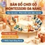🎁 Bàn Đồ Chơi Gỗ Quà Tặng Sinh Nhật/Thôi Nôi Hoàn Hảo | Montessori Đa Năng, Kích Thước 74.5x48x26cm, Chơi Ngày Không Chá