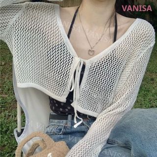 Cardigan lưới nữ cột dây phong cách hàn quốc áo khoác mỏng mùa hè hot trend VANISA LQC22