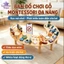 Bàn Đồ Chơi Gỗ Đa Năng Có Gõ Nhạc & Xâu Hạt | Kích Thích Não Bộ, An Toàn Sơn Nước, Kích Thước 74.5x48x26cm