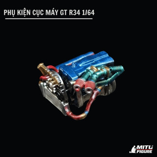 Phụ Kiện Cục Máy GT-R34, Động cơ  siêu xe I6 turbo - mini GT, hotwheels 1:64 MITU Figure 1/64 , phụ kiện mô hình,Sa bàn