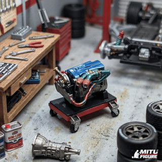 Phụ Kiện Cục Máy GT-R34, Động cơ  siêu xe I6 turbo - mini GT, hotwheels 1:64 MITU Figure 1/64 , phụ kiện mô hình,Sa bàn