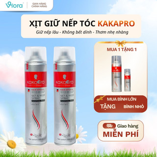 (MUA 1 TẶNG 1) Gôm Xịt Tạo Kiểu Giữ Nếp Tóc KAKAPRO 600ml Không Bết Dính, Giữ Nếp Tóc Lâu-VIORA SHOP
