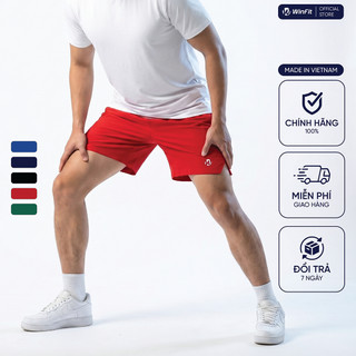 Quần Short Thể Thao Nam WINFIT Vải Gió ComfortAir Siêu Nhẹ - 5 Màu Basic Túi Khóa Kéo Tiện Lợi WGS001