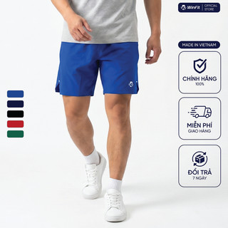 Quần Short Thể Thao Nam WINFIT Vải Gió ComfortAir Siêu Nhẹ - 5 Màu Basic Túi Khóa Kéo Tiện Lợi WGS001
