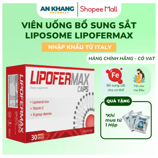 Sắt Liposome Lipofermax Ý - Viên Uống Bổ Máu, Bổ Sung Sắt Cho Bà Bầu, Phụ Nữ Sau Sinh - Hộp 30 Viên Chính Hãng