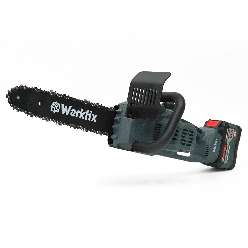 Máy cưa xích pin Workfix WF-CS1202BL, Động cơ Không chổi than, Lam 28cm - Chân pin phổ thông