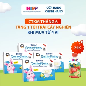 Pudding ăn dặm Burine Các Vị (Vỉ 6 Hũ x 50g)