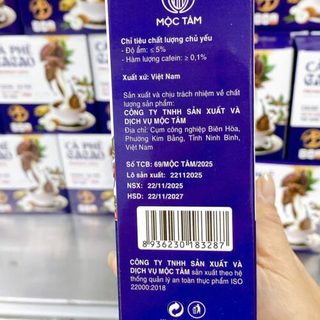 Cà Phê Ca Cao Mộc Tâm - Tỉnh Táo Cả Ngày Dài, Đậm Đà Hương Vị Khó Quên (hộp 15 gói)