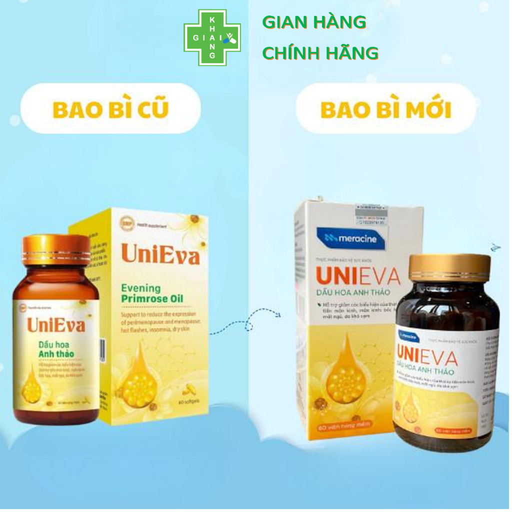 Viên uống tinh dầu Hoa Anh Thảo Unieva giúp bổ sung nội tiết tố nữ, bí quyết để chị em luôn khỏe đẹp (Hộp 60 viên)