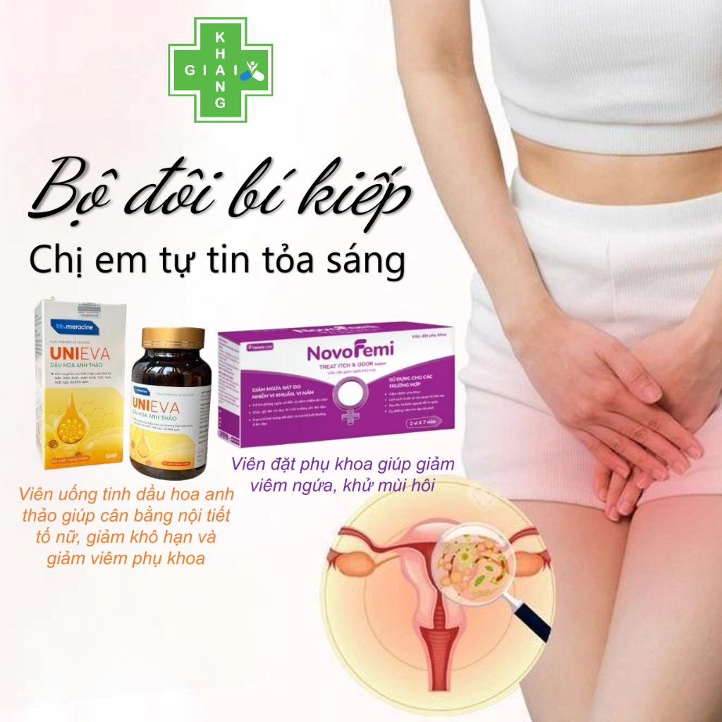 Viên uống tinh dầu Hoa Anh Thảo Unieva giúp bổ sung nội tiết tố nữ, bí quyết để chị em luôn khỏe đẹp (Hộp 60 viên)