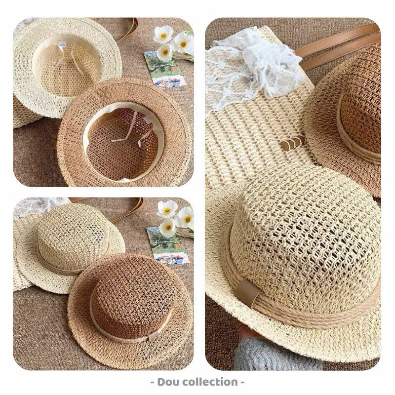 Nón Cói Unisex Dáng Fedora Vành Ngắn Dệt Thoáng Nhẹ Phối Dây Thừng Cổ Điển Phù Hợp Mang Dạo Phố Đi Chơi - Mã NC131