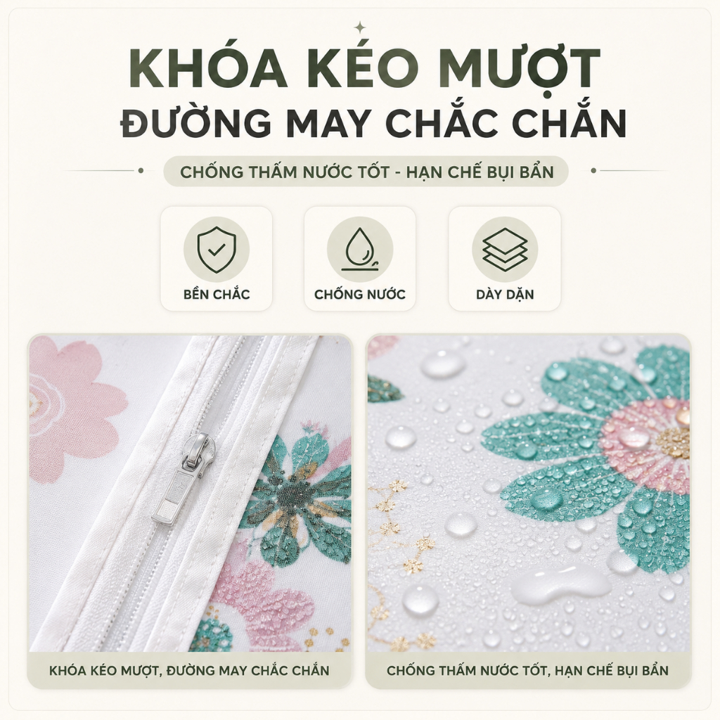 Bọc Máy Giặt Cửa Ngang Cửa Trên Chống Bụi Chống Nước Loại Dày , Áo Trùm Máy Giặt Che Phủ Kín Thân