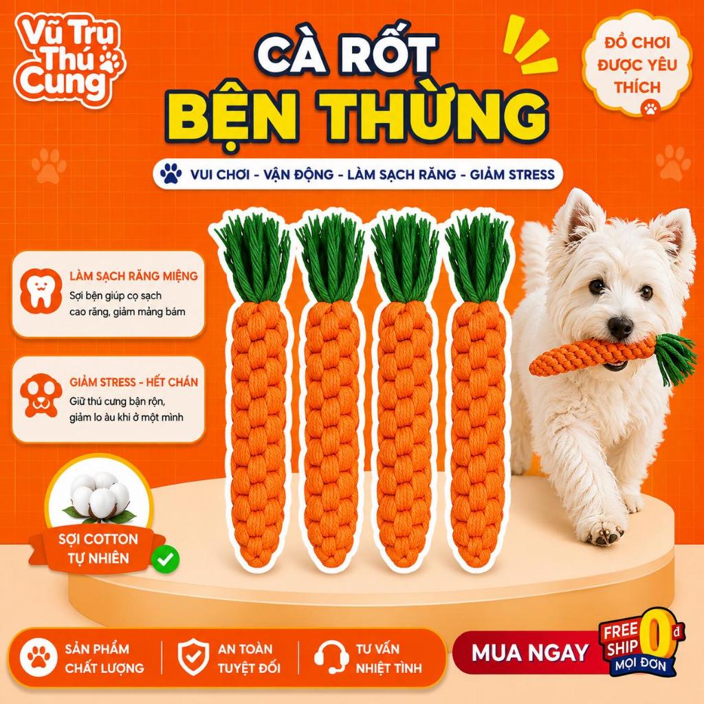 Đồ Chơi Cho Chó Gặm Sạch Răng Bằng Dây Thừng