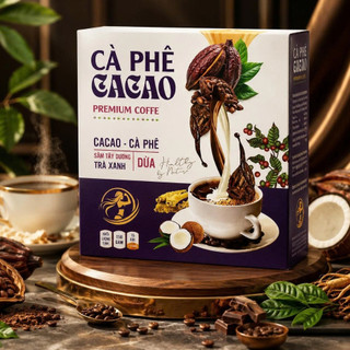 Cà Phê Ca Cao Mộc Tâm - Tỉnh Táo Cả Ngày Dài, Đậm Đà Hương Vị Khó Quên (hộp 15 gói)