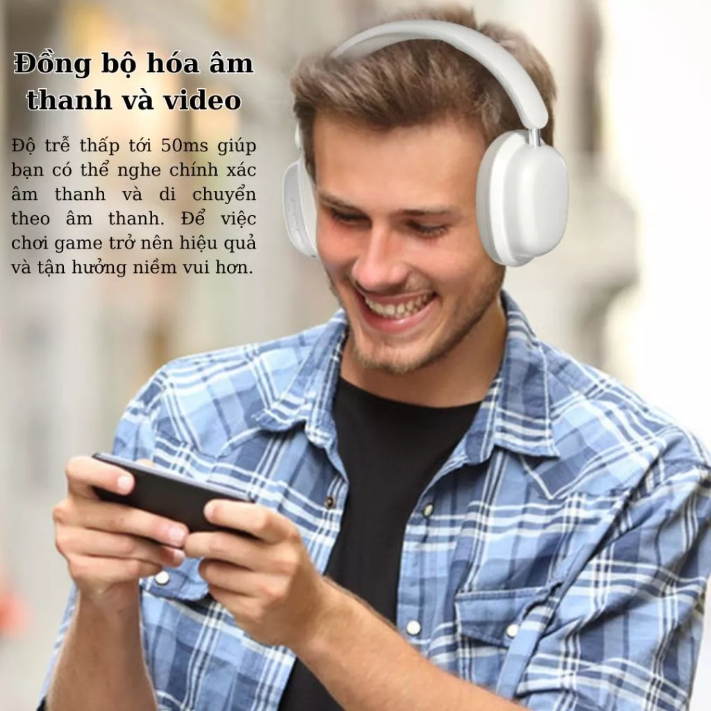Tai nghe Chụp tai Bluetooth SYT1- Âm Thanh HiFi &Chống Ồn Chủ Động, Kèm Mic Rời Kết Nối Pin Trâu 20H - ảnh 3