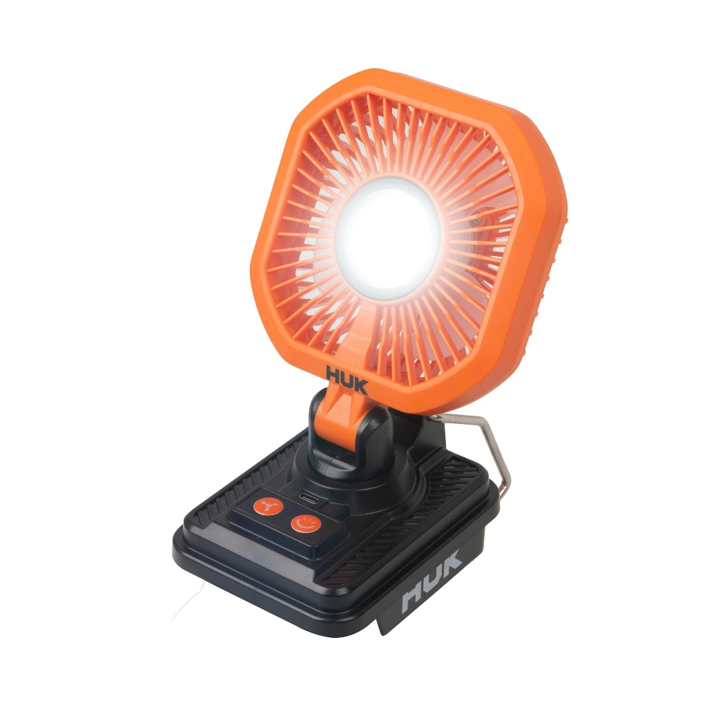 Thân Quạt Để Bàn Tích Hợp Đèn LED HUKAN G3-FS004| Điện áp 21V | Type-C | Quạt Pin Có Đèn LED COB | Xoay 180°