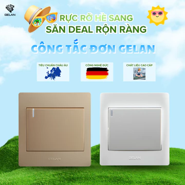 [Series K3] Bộ công tắc đơn, công tắc 2 chiều, công tắc 3 chiều, công tắc 1 chiều, 10A, giá thấp, GELAN