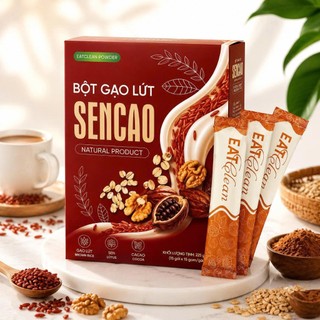 Bột Gạo Lứt SENCAO Mộc Tâm - Bổ Sung Chất Dinh Dưỡng, Giữ Dáng, Đẹp Da (hộp 15 gói)