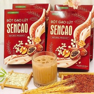 Bột Gạo Lứt SENCAO Mộc Tâm - Bổ Sung Chất Dinh Dưỡng, Giữ Dáng, Đẹp Da (hộp 15 gói)
