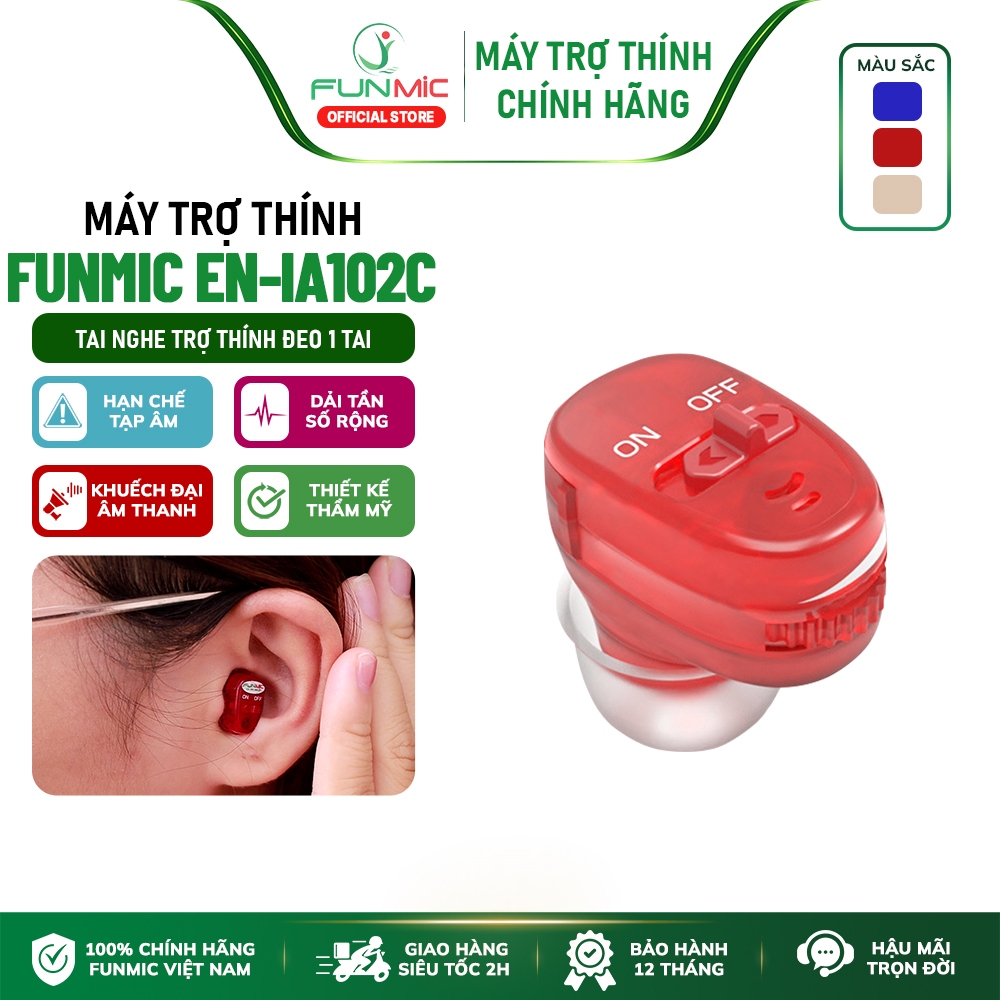 Tai nghe trợ thính Funmic EN-IA102C - Siêu nhỏ, khuếch đại âm thanh lớn
