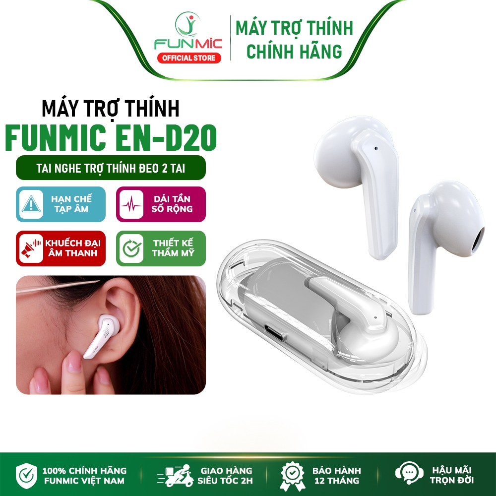 Tai nghe trợ thính cho người già Funmic EN-D20 - Cải thiện chức năng nghe cho người khiếm thính