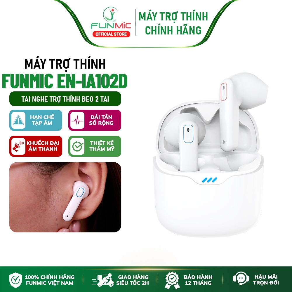 Máy trợ thính thông minh Funmic EN-IA102D - Kết nối Bluetooth, âm thanh khuyếch đại to rõ