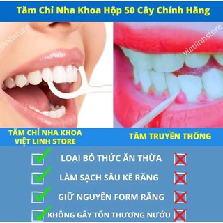Combo 12 Hộp 600 Chiếc Tăm Chỉ Nha Khoa, Tăm Xỉa Răng Thông Minh Làm Sạch Kẽ Răng Chống Hôi Miệng