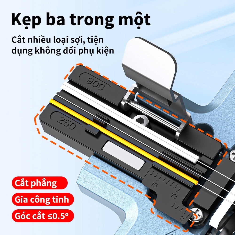 Dao Cat Soi Quang HS-30V Tu Dong Hoi Vi Cat Chinh Xac Cao Cho May Han Quang FTTH