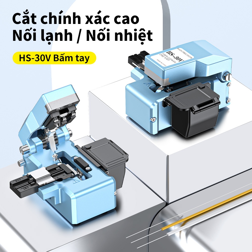 Dao Cat Soi Quang HS-30V Tu Dong Hoi Vi Cat Chinh Xac Cao Cho May Han Quang FTTH