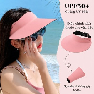 Mũ Chống Nắng UPF50+ Vành Rộng 28.5cm | Mũ Visor Chống UV 99% Gấp Gọn Nữ Đi Biển Du Lịch Ngoài Trời