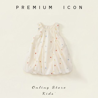 Váy Bí Bé Gái, Váy Bí Bé Gái Chất Liệu Cotton Mềm Mại Phối Họa Tiết Dễ Thương Mặc Hàng Ngày