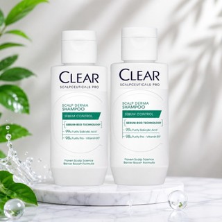 Dầu Gội Clear Scalpceuticals Pro Sebum Control 80G | Kiểm Soát Dầu Nhờn, Giảm Bết Tóc, Chai Mini