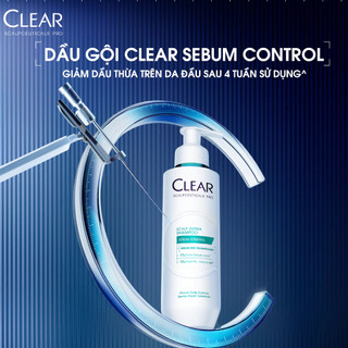 Dầu Gội Clear Scalpceuticals Pro Sebum Control 80G | Kiểm Soát Dầu Nhờn, Giảm Bết Tóc, Chai Mini