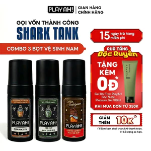 Bọt Dung Dịch Vệ Sinh Nam PlayAh! Dark Indulgence hương Chocolate/Mint Whisper/Franklin tạo bọt 100ml