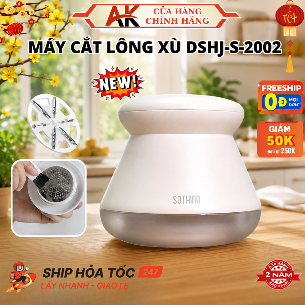 Máy Cắt Lông Xù Quần Áo DSHJ-S-2002 Với Lưỡi Thép Không Gỉ, Có Đèn Led, An Toàn Khi Sử Dụng