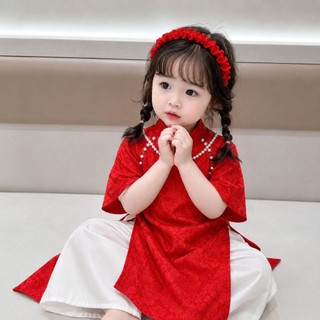 Bờm Cài Tóc Bé Gái Nhiều Màu Sắc Chất Gấm Nhún Mặc Áo Dài, Áo Bà Ba Váy Đi Biển, Đi Chơi