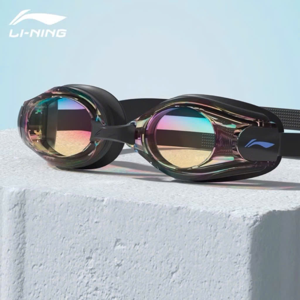 🆘GIÁ TỐT🆘 Kính Bơi Li-Ning Cao Cấp Tráng Gương Full Box, Chống Tia UV, Chống Mờ, Chống Đọng Nước