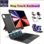 Bao Da Bàn Phím WiWU Mag Touch Cho iPad Pro M4 / Air M2 M3 / Gen 10 - Có TrackPad, Đèn LED 7 Màu, Tách Rời
