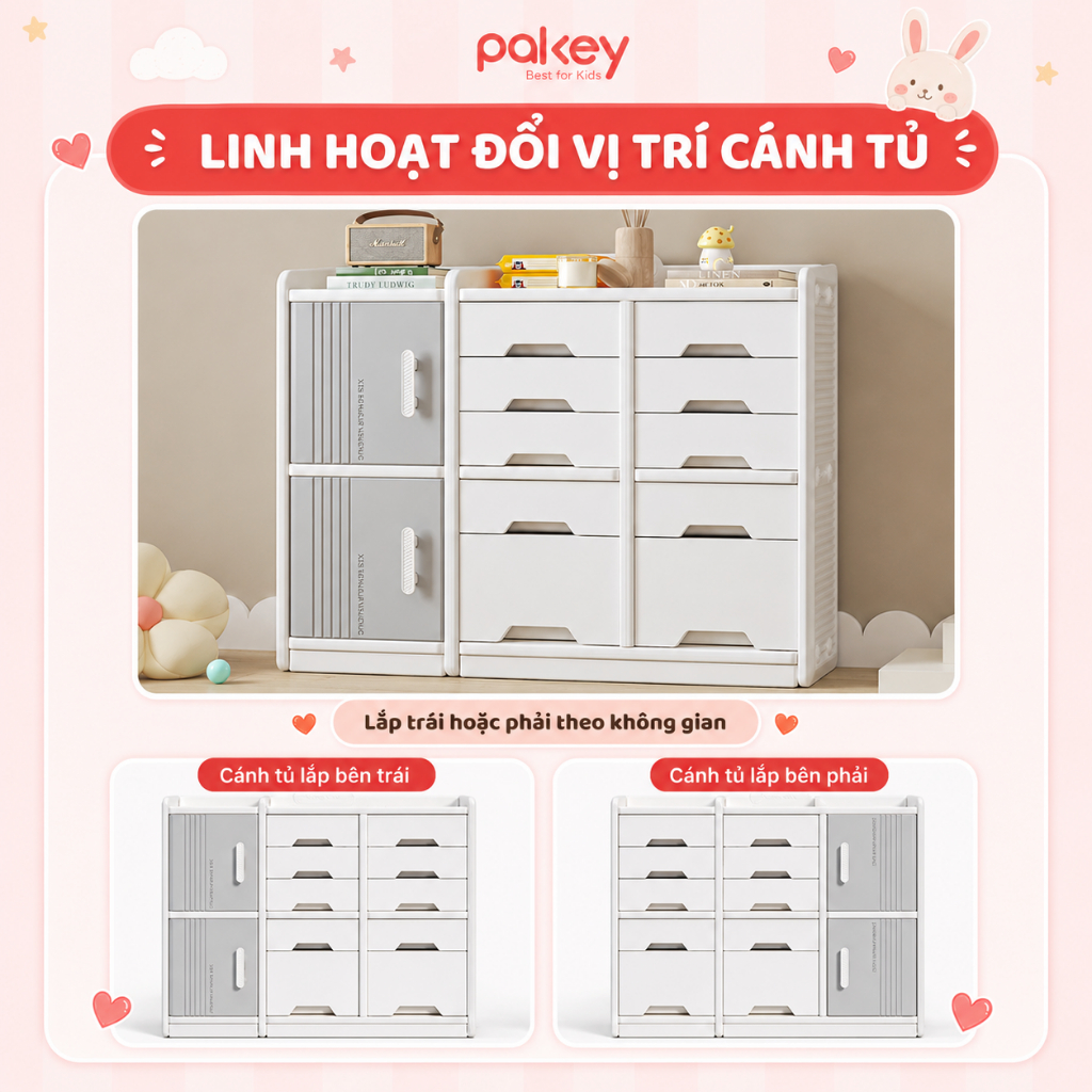 [CÓ TẤM HẬU] Tủ Đựng Đồ Cho Bé Mẫu Mới 2026, Kệ Tủ Đa Năng Cao Cấp Dày Dăn Nhựa Nguyên Sinh An Toàn, Bảo Hành 1 Năm