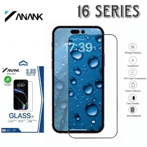Kính Cường Lực ANANK 2.5D Full Màn Hình Cho IP 17 Pro Max/17 Air/16/15/14/13/12 - Trong Viền Đen Siêu Mỏng